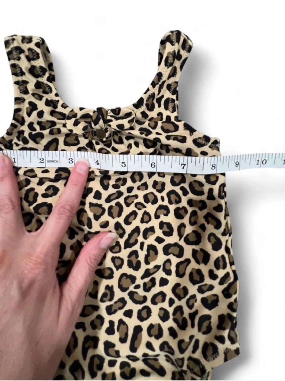 Old Navy Leopard Print Swim Top - Beige and Black